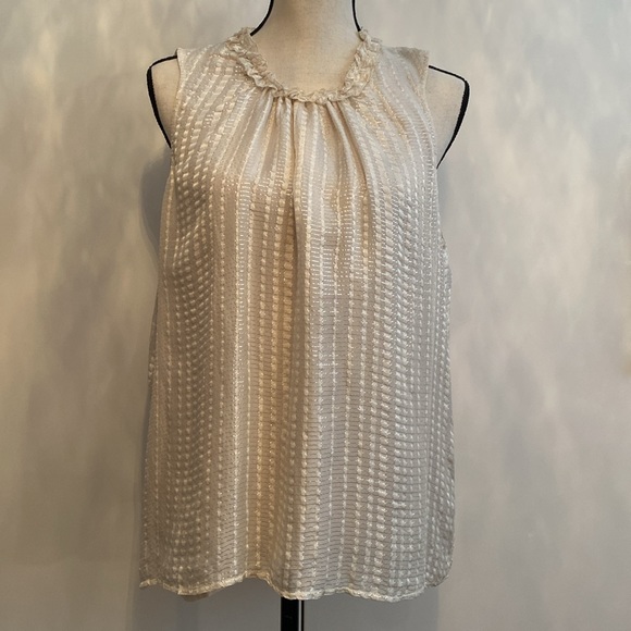 White House Black Market Tops - 🌷 WHBM • Metallic Shimmer Sleeveless Top